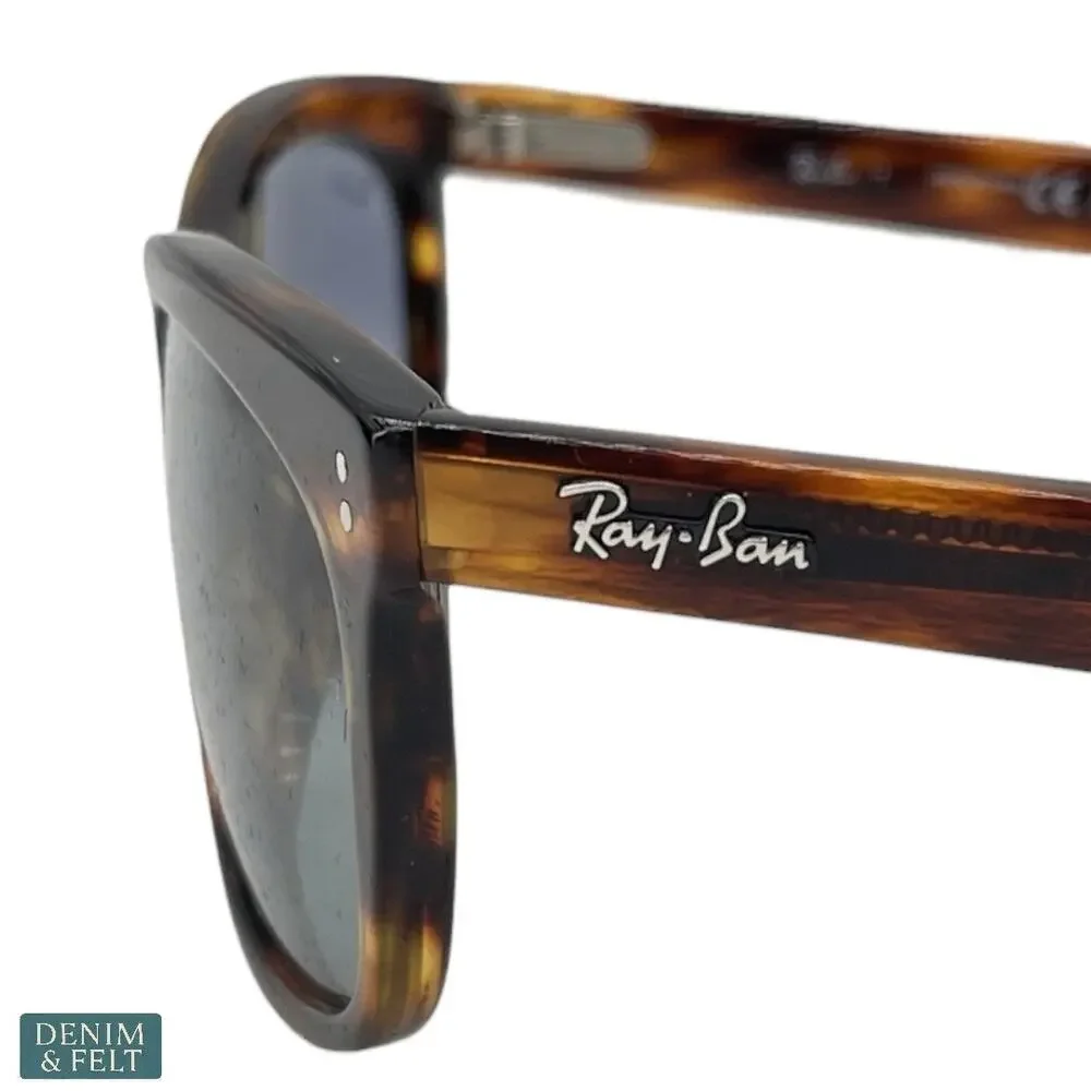 NEW Ray-Ban Unisex Balorette Striped Havana Pillow Frame Blue‎ Lens Sunglasses